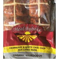 Healthybake Cranberry & White Choc Chip Hot Cross Buns 500g