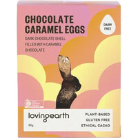 Loving Earth Chocolate Caramel Eggs Dark 95g