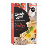 Simply Wize GF Crispy Crackers Garlic and Onion 6x25g