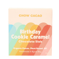 Chow Cacao Organic Birthday Cookie Caramel Choc Slab 80g