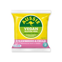 Aussie Vegan Lolly Strawberries & Cream 50g