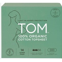 TOM Organic Pads Light Bladder Protection Super 14pk