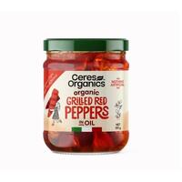 Ceres Organics Grilled Red Peppers In Oil 190g