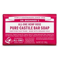Dr Bronners Rose Castile Soap Bar 140g