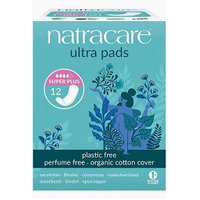 Natracare Organic Cotton Super Plus Pads 12 Pack