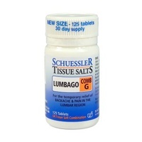 Schuessler Tissue Salts - Comb G: Lumbago (125 Tablets)