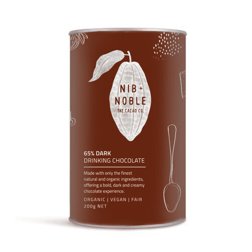 Nib + Noble Organic Drinking Chocolate Dark 65% 200g