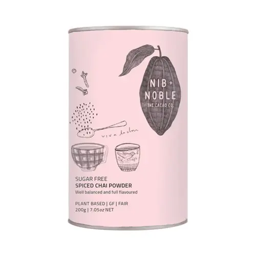 Nib + Noble Organic Sugar Free Spiced Chai Powder 200g