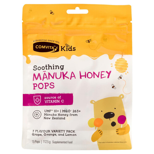 Comvita Kids Soothing Manuka Honey Pops (15 Pack) 112.5g