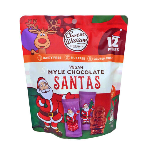 Sweet William Mylk Chocolate Santas (12 Pack) 155g 