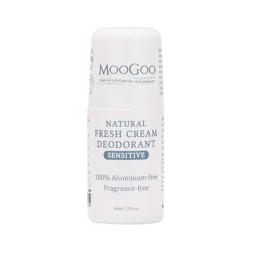 Moogoo Natural Fresh Cream Roll On Deodorant Fragrance Free (Sensitive) 60ml