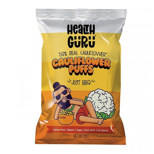 Health Guru Cauliflower Puffs Vegan Just BBQ 56g