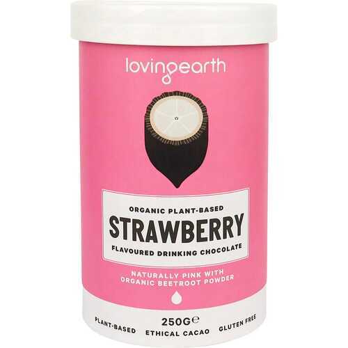 Loving Earth Drinking Chocolate Strawberry 250g