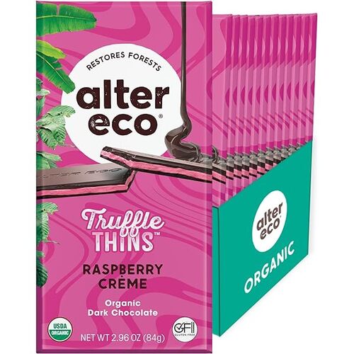 Alter Eco Truffle Thins Rasp Creme Dark 84g