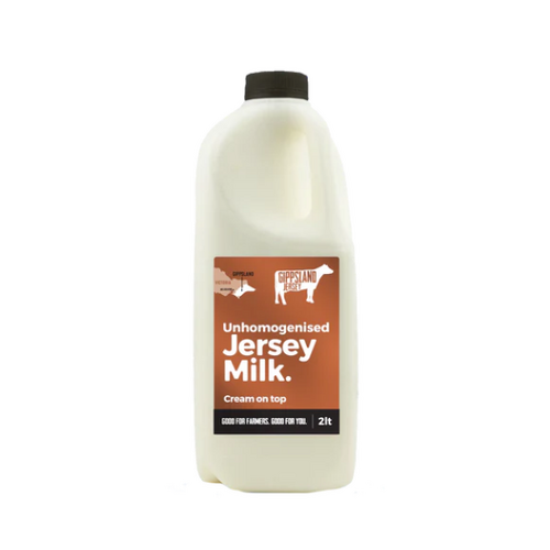 Gippsland Jersey Unhomogenised Milk 750ml