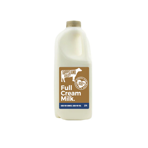 Gippsland Jersey Full Cream Milk 2L