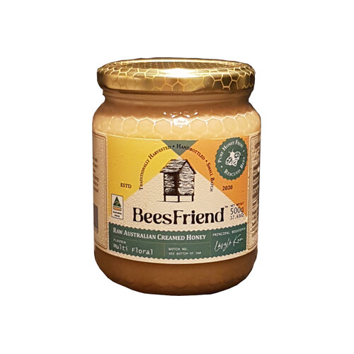 BeesFriend Raw Australian Creamed Honey Multi Floral 500g