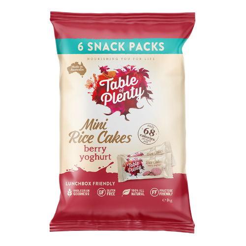 Table Of Plenty Mini Rice Cakes Berry Yoghurt 84g