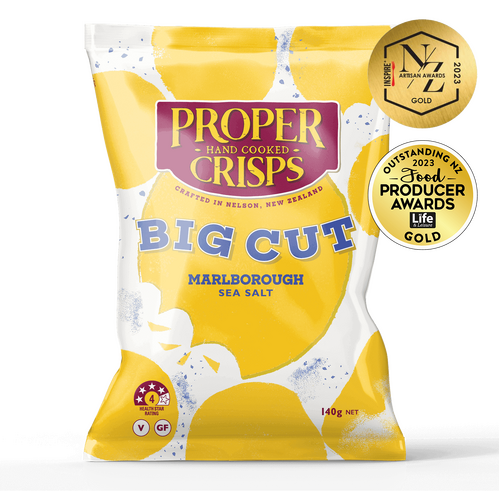 Proper Crisps Big Cut Marlborough Sea Salt 140g