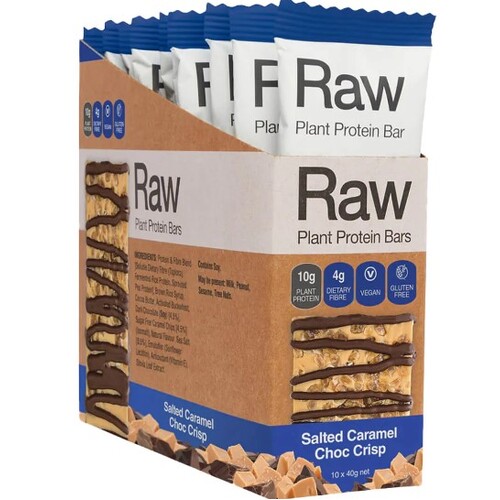 Amazonia Raw Protein Bar Salted Caramel Choc Crisp 40g