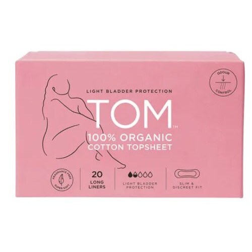 TOM Organic Liners Light Bladder Protection Long 20pk