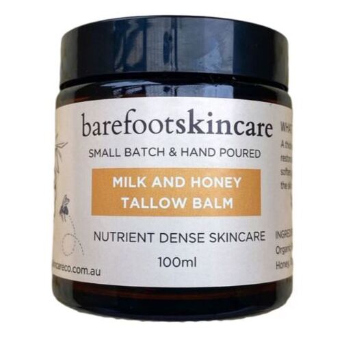 Barefoot Skincare Tallow Balm Milk & Honey 100ml