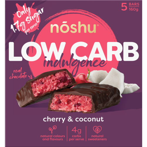 Noshu Low Carb Bars Cherry & Coconut 160g