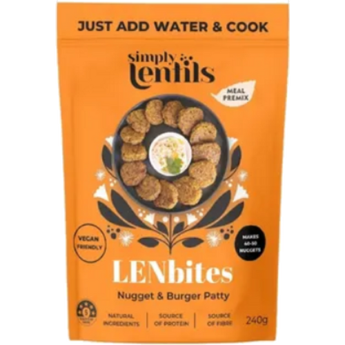 Simply Lentils Nugget & Burger Patty LENbites 240