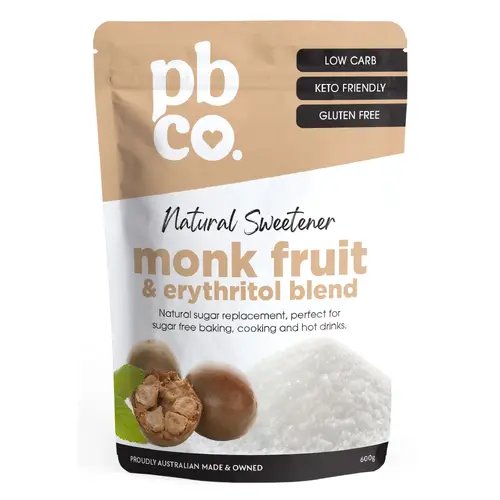 PBCO Monk Fruit & Erythritol Blend Sweetener 600g