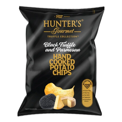 Hunters Potato Chips Black Truffle & Parmesan 125g