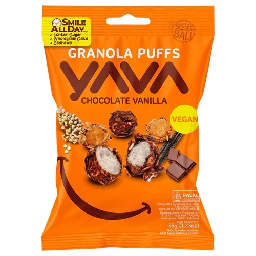 Yava Granola Puffs Chocolate Vanilla 35g