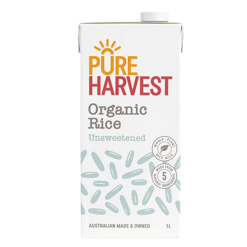 Pure Harvest Organic Rice Milk (Unsweetened & Calcium) 1L