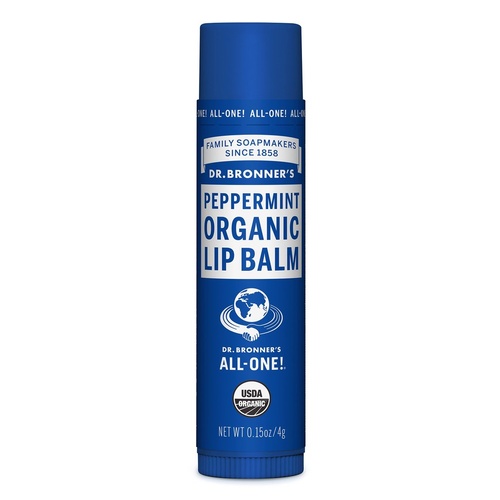 Dr Bronners Organic Peppermint Lip Balm 4g