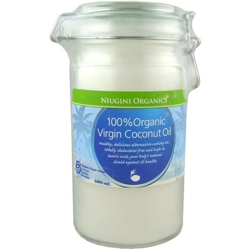 Niugini Organics 100% Raw Virgin Coconut Oil Jar 1L