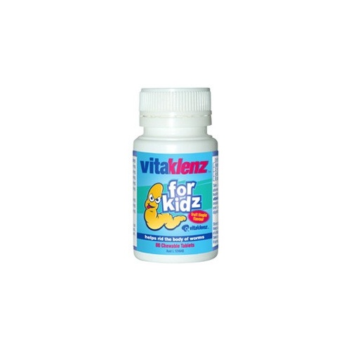 Vitaklenz for Kidz Herbal Worms Treatment 80 Chewable Tablets