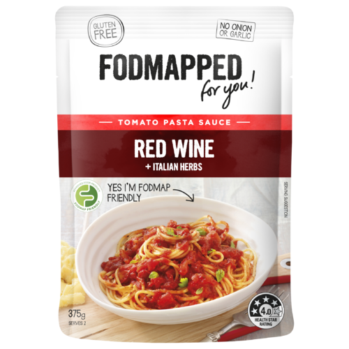 Fodmapped Red Wine & Italian Herbs Tomato Pasta Sauce 375g