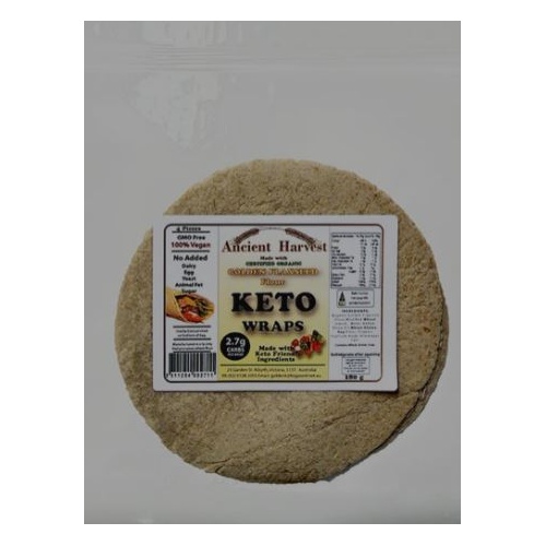 Ancient Harvest Keto Golden Flaxseed Wraps (5 Pack) 200g