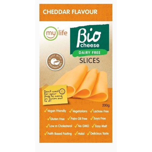 My Life Bio Cheese Dairy Free Cheddar Slices 200g